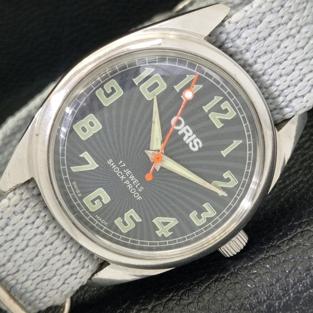 Oris Men's Silver and Gray Watch